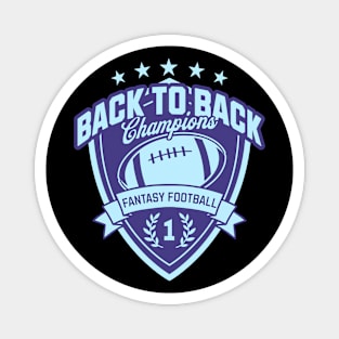 Fantasy Football Back To Back Champ, Fantasy Football Gift, FFL Back To Back Magnet